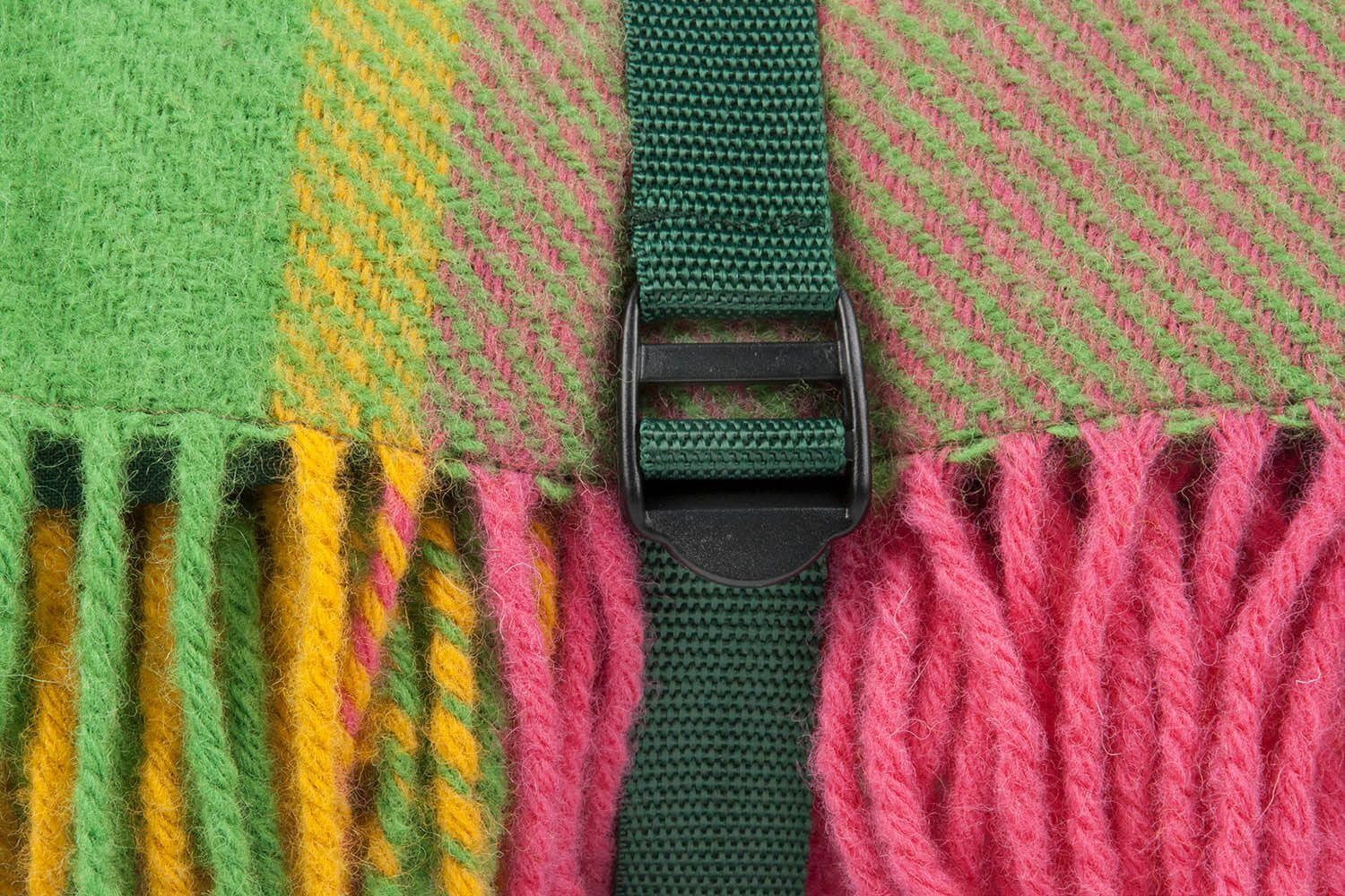Tweedmill-Picknickkleed-wol-Geblokt-Groen-roze-waterdicht