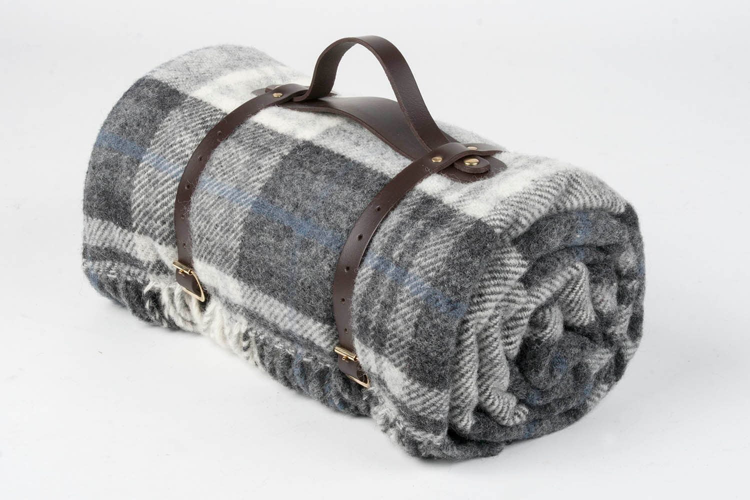 Tweedmill-Picknickkleed-wol-Tartan-Donkergrijs-waterdicht