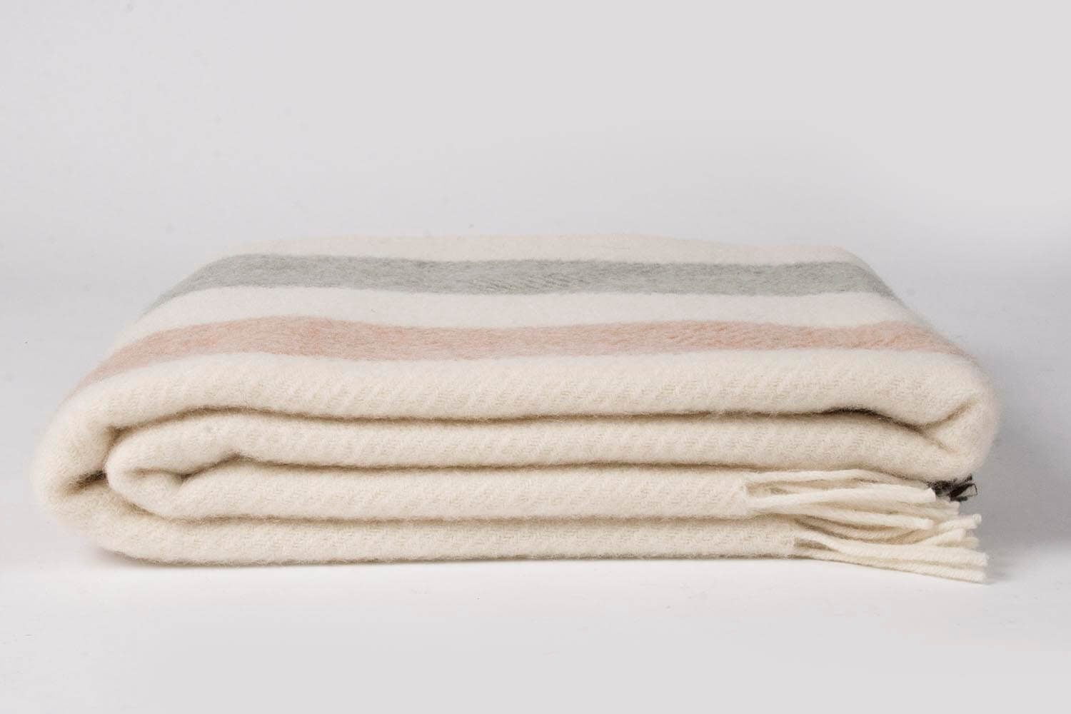 Tweedmill-Strepen-breed-Olijfgroen-Bruin-wollen-dekentje