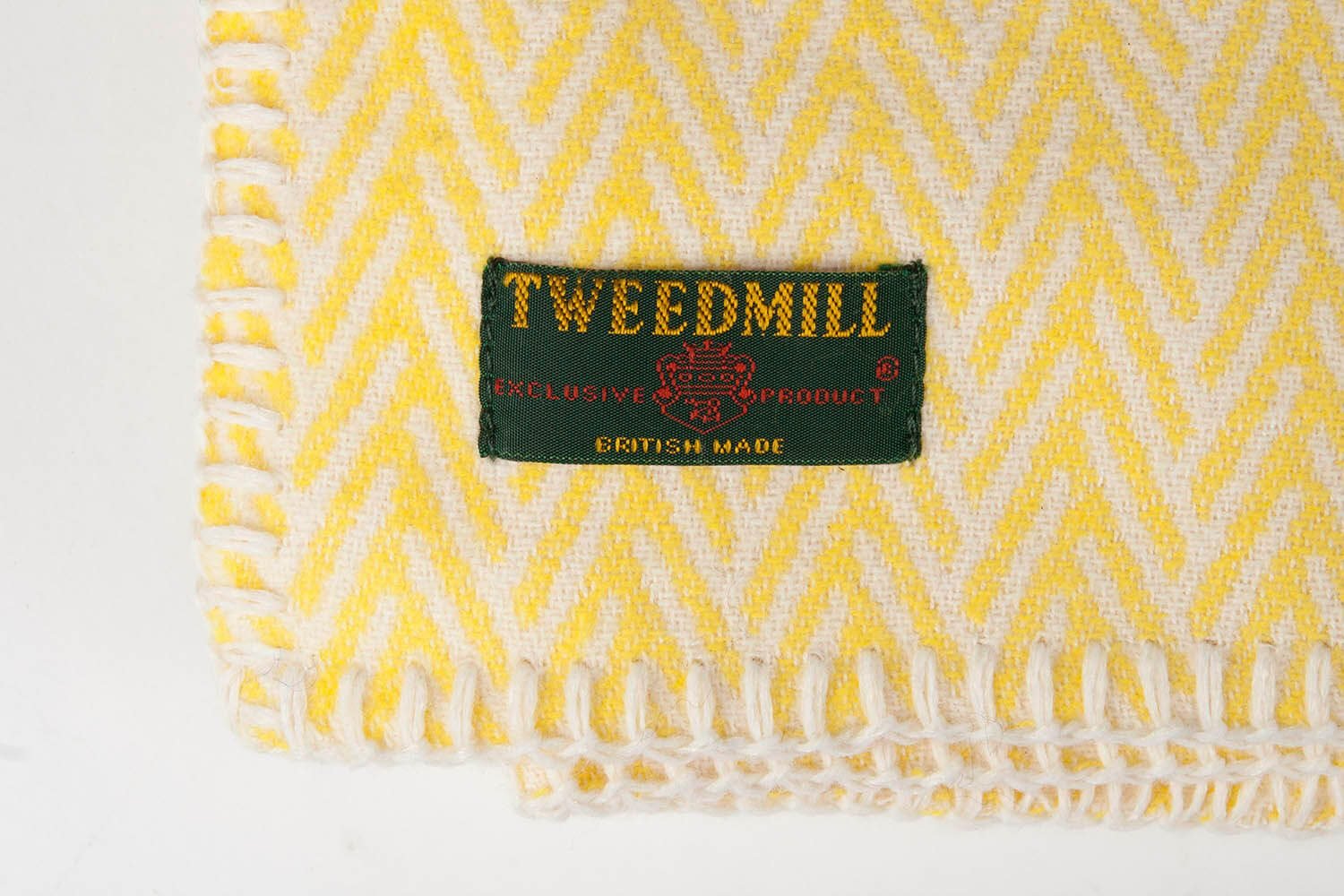 Tweedmill-plaid-VGW-Visgraat-Lichtgeel-wit-katoen-dekentje