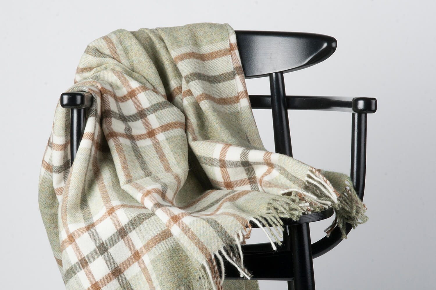 Bronte plaid - Tartan - Groen - Bruin - wollen-dekentje-