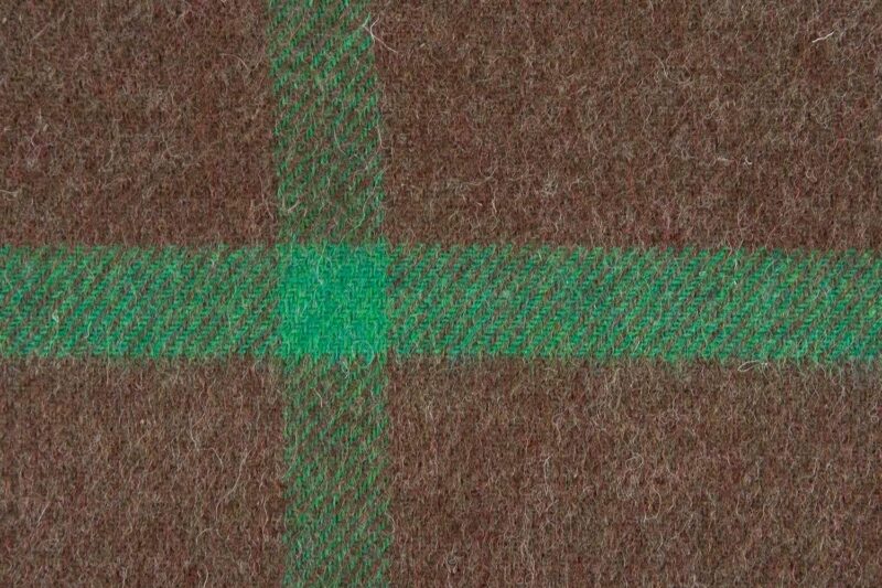 Bronte plaid - geruit - Bruin groen - wollen-dekentje