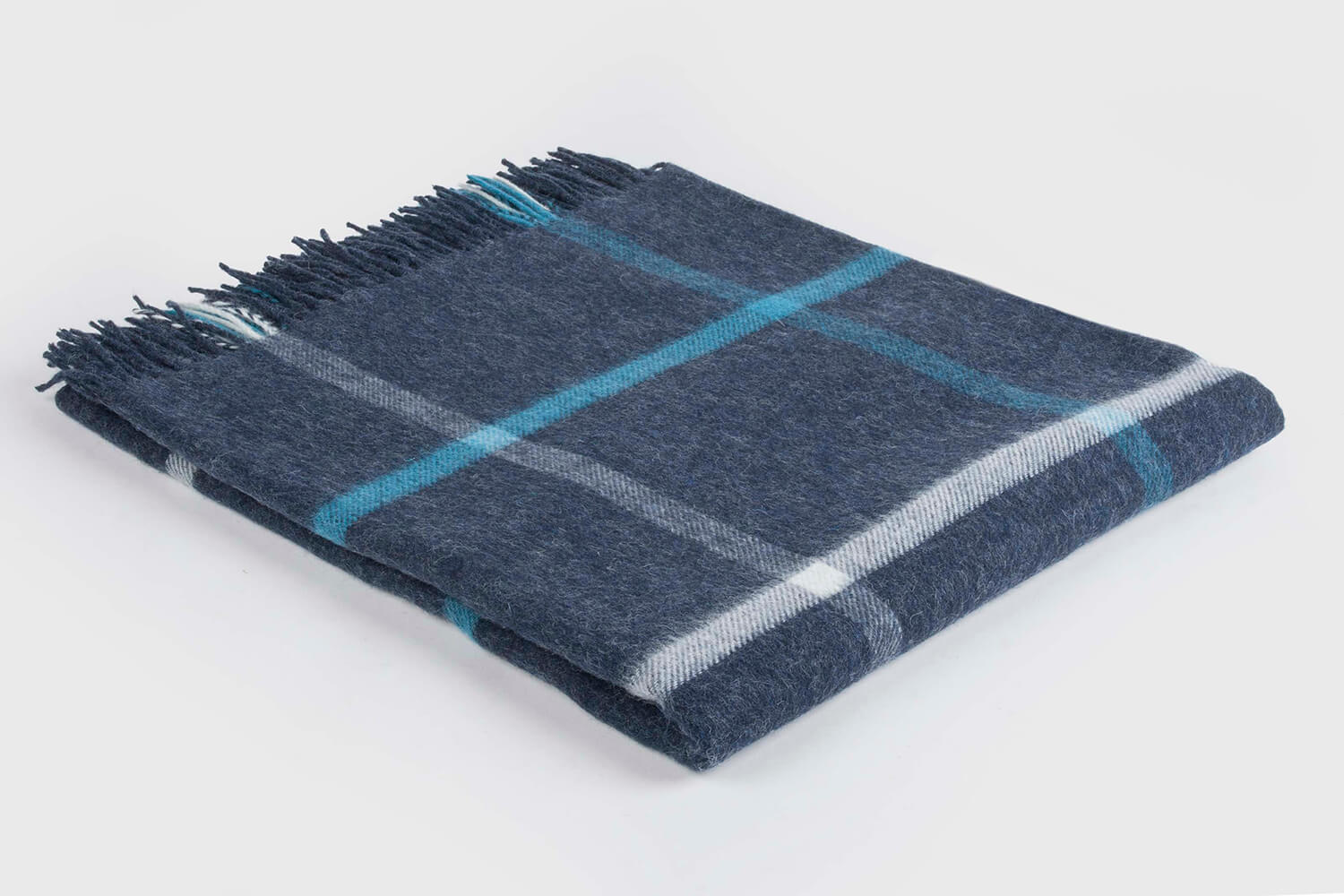 Rijd weg koffer Diverse Merino wollen plaid blauw - Snel in huis, gratis verzonden - Dekentje.nl