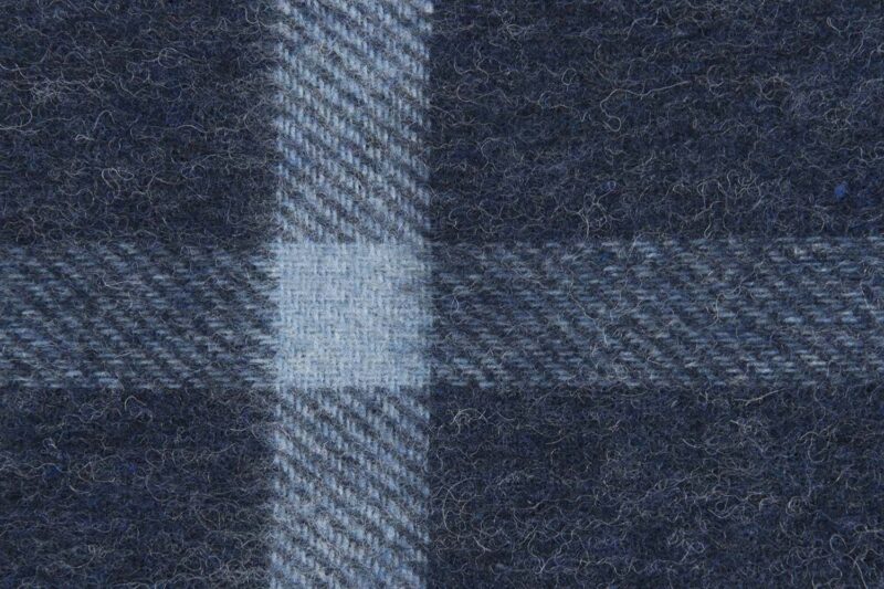 Bronte plaid - geruit - Donkerblauw - wollen-dekentje