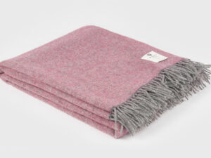 McNutt plaid - effen - Lila roze grijs-wollen-dekentje