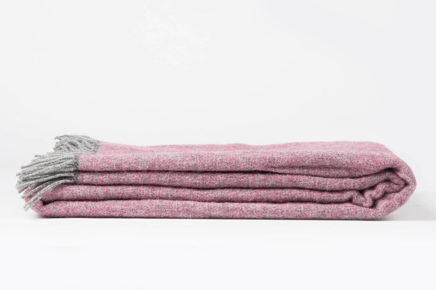 McNutt plaid - effen - Lila roze grijs-wollen-dekentje