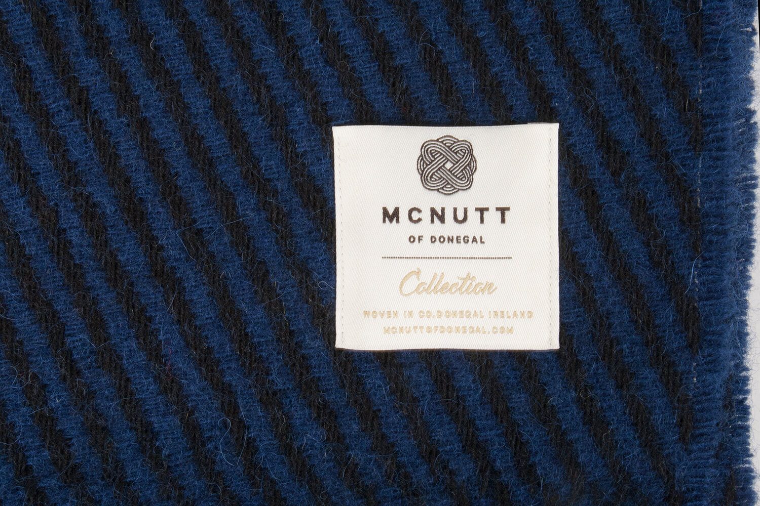 McNutt plaid - gestreept - Donkerblauw Zwart-wollen-dekentje