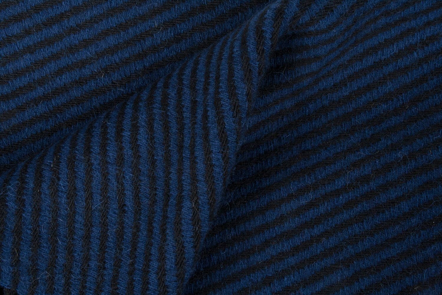McNutt plaid - gestreept - Donkerblauw Zwart-wollen-dekentje