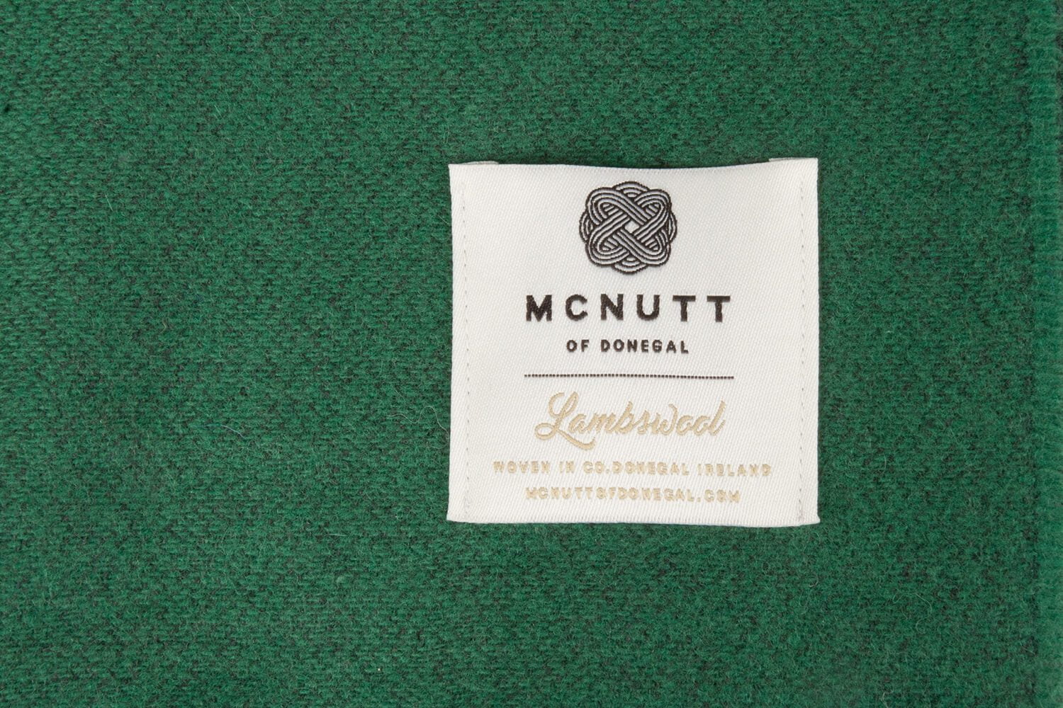McNutt plaid lamswol - effen - Groen grijs-lamswollen-dekentje