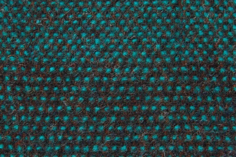 McNutt plaid lamswol-stippellijn-Mintblauw bruin-lamswollen-dekentje