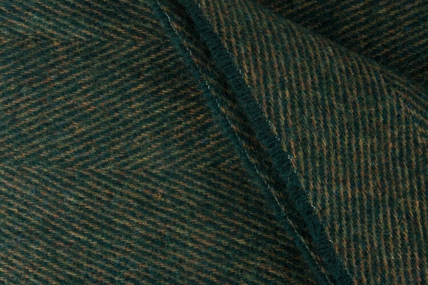 McNutt plaid - visgraat - Donkergroen-wollen-dekentje
