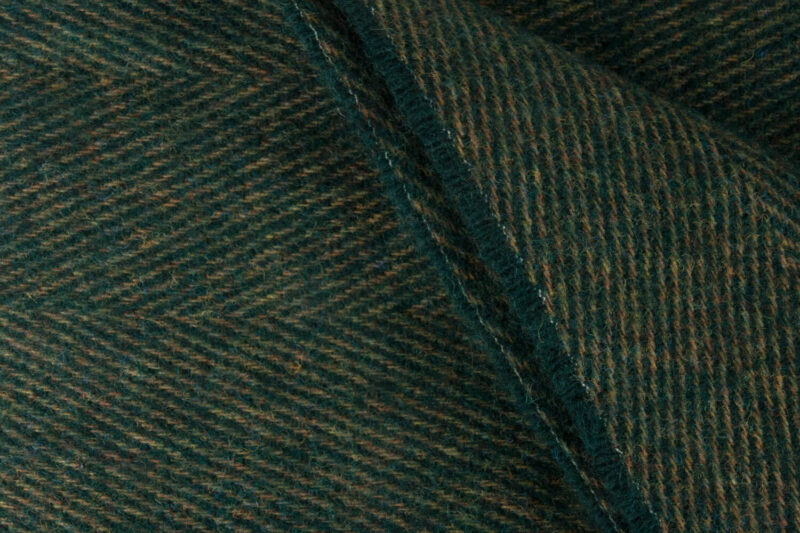 McNutt plaid - visgraat - Donkergroen-wollen-dekentje