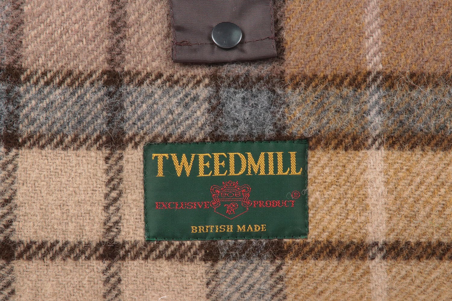 Tweedmill-Picknickkleed-Tasje-Fleece-Wol-Tartan-Bruin-waterdicht
