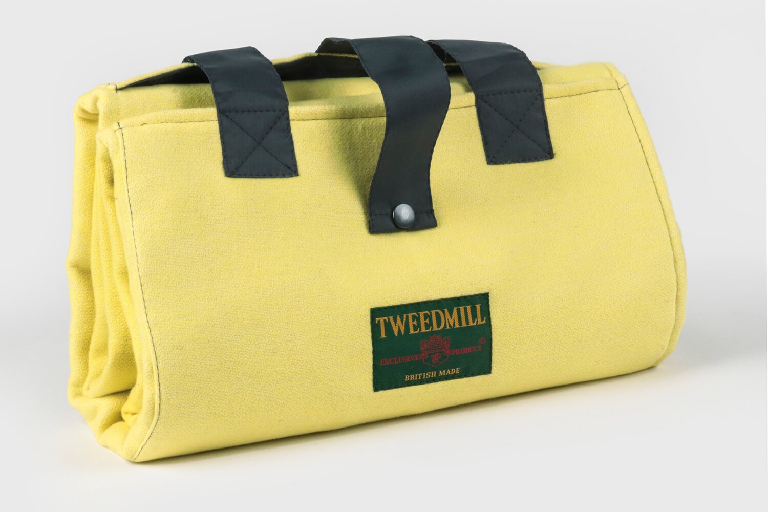 Tweedmill-Picknickkleed-Tasje-Katoen-Effen-Geel-waterdicht