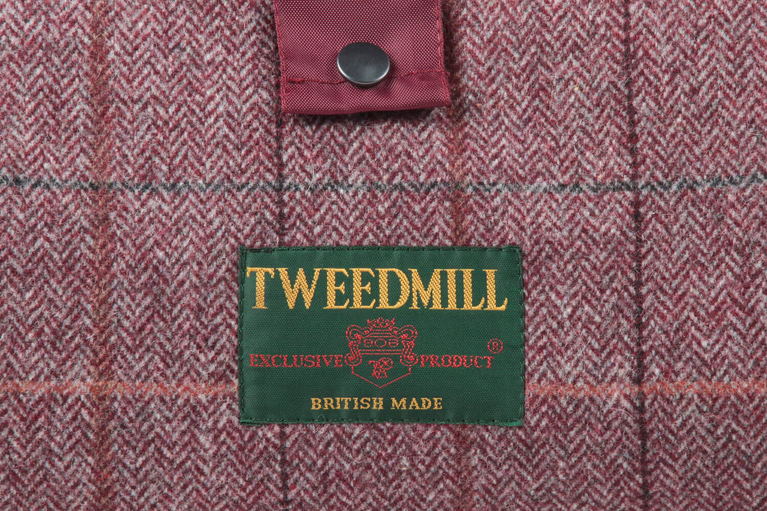 Tweedmill-Picknickkleed-Tasje-Wol-Tweed-Rood-waterdicht