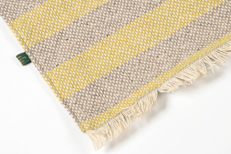 Tweedmill-Picknickkleed wol-Banen-Geel-Beige-waterdicht