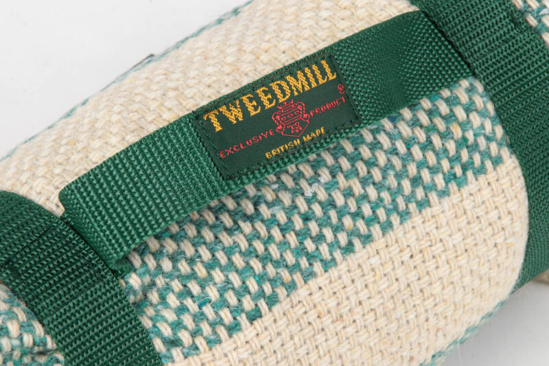 Tweedmill-Picknickkleed wol-Banen-Groen-Beige-waterdicht