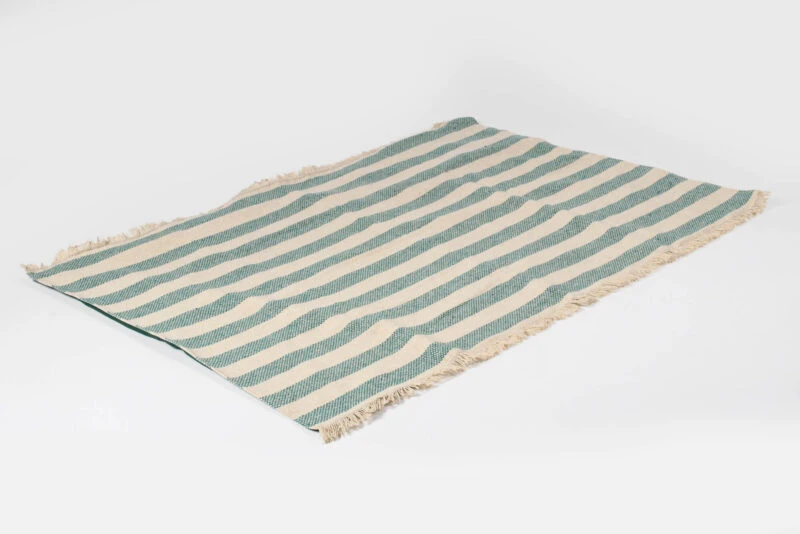 Tweedmill-Picknickkleed wol-Banen-Groen-Beige-waterdicht