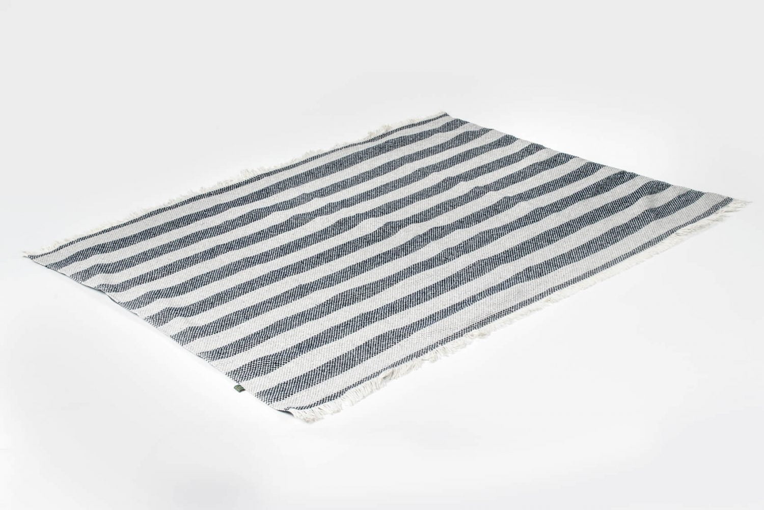 Tweedmill-Picknickkleed wol-Banen-Zwart-Grijs-waterdicht