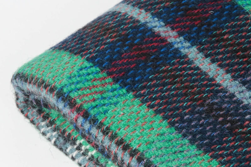 Tweedmill plaid Recycled wol-Tartan-Blauw Groen-wollen-dekentje