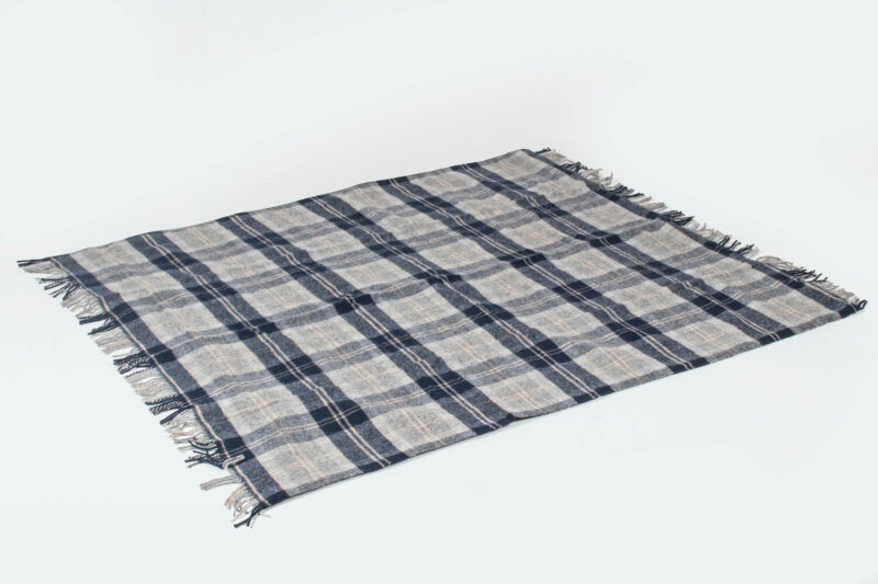 Tweedmill-Picknickkleed wol-Tartan-Donkerblauw grijs-waterdicht