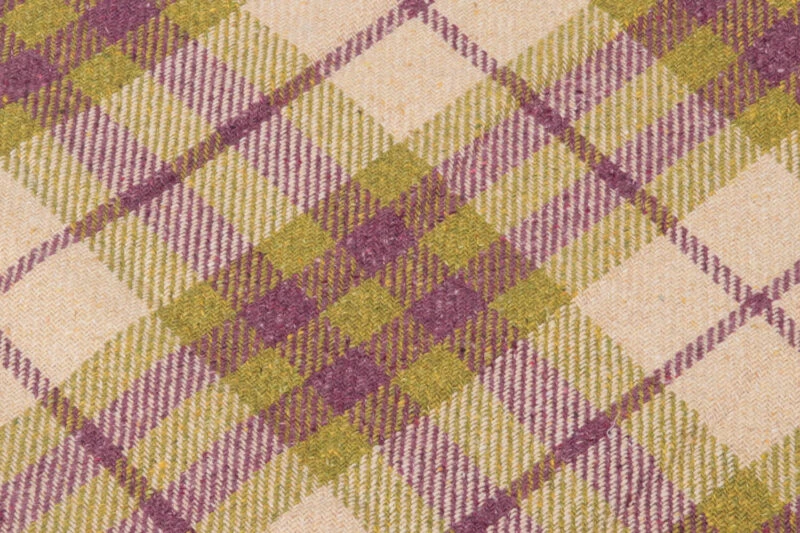 Tweedmill-Picknickkleed wol-Tartan-Groen-Paars-waterdicht
