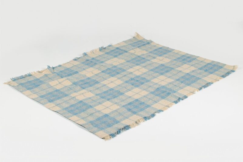 Tweedmill-Picknickkleed wol-Tartan-Lichtblauw-Beige-waterdicht