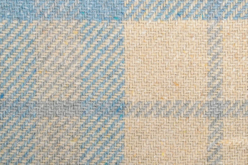 Tweedmill-Picknickkleed wol-Tartan-Lichtblauw-Beige-waterdicht