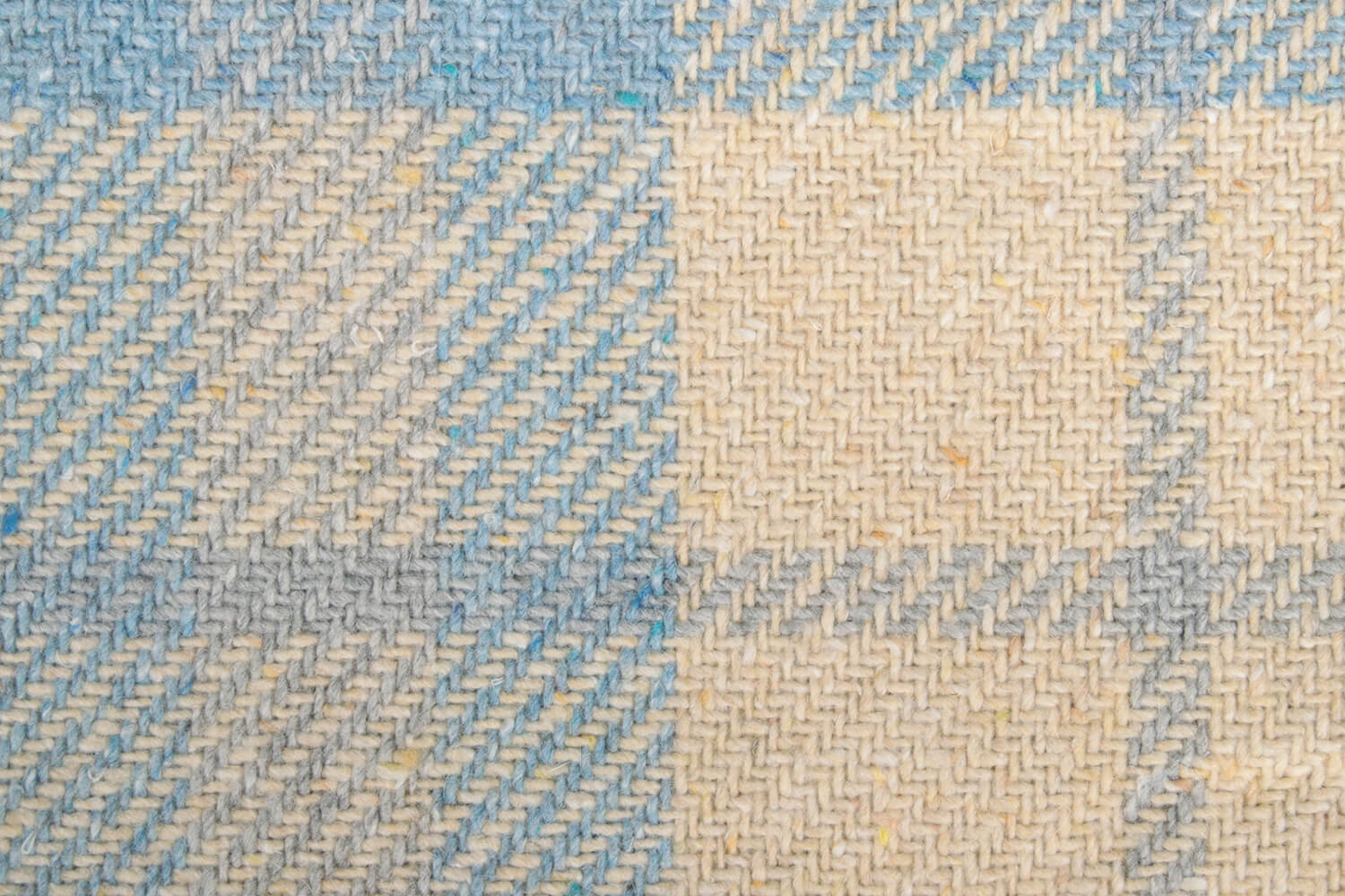 Tweedmill-Picknickkleed wol-Tartan-Lichtblauw-Beige-waterdicht