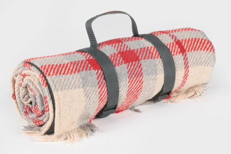 Tweedmill-Picknickkleed-wol-Tartan-Rood-beige-waterdicht