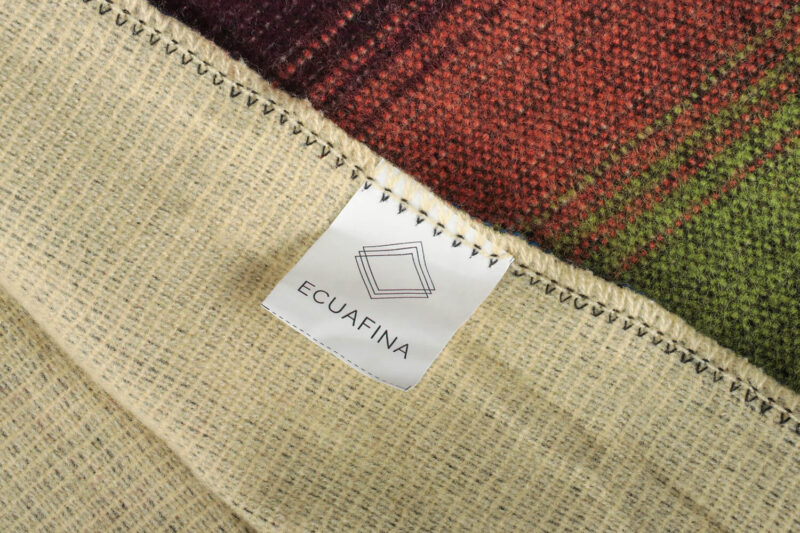 Ecuafina plaid-Native Quilotoa-Blauw-Alpaca wol-wollen deken