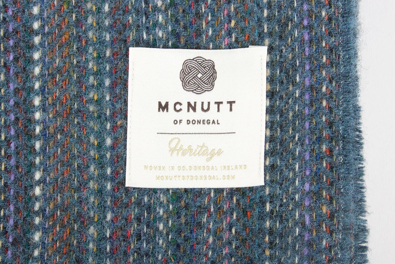McNutt-plaid-Tweed-Gestreept-Blauw-wollen-dekentje