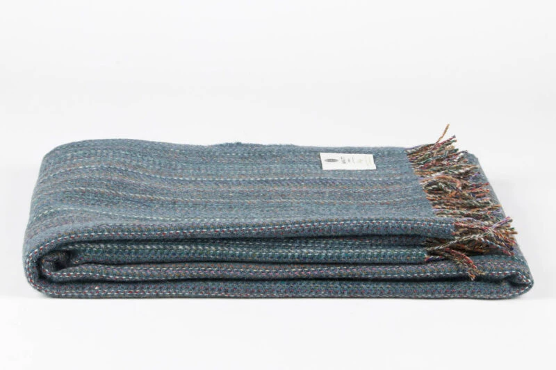 McNutt-plaid-Tweed-Gestreept-Blauw-wollen-dekentje