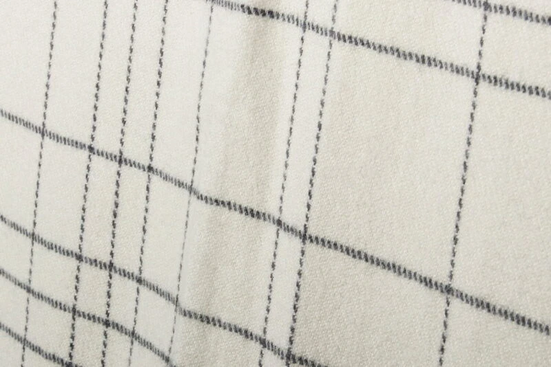 McNutt plaid lamswol - Dunne lijnen - Beige grijs-wollen-dekentje