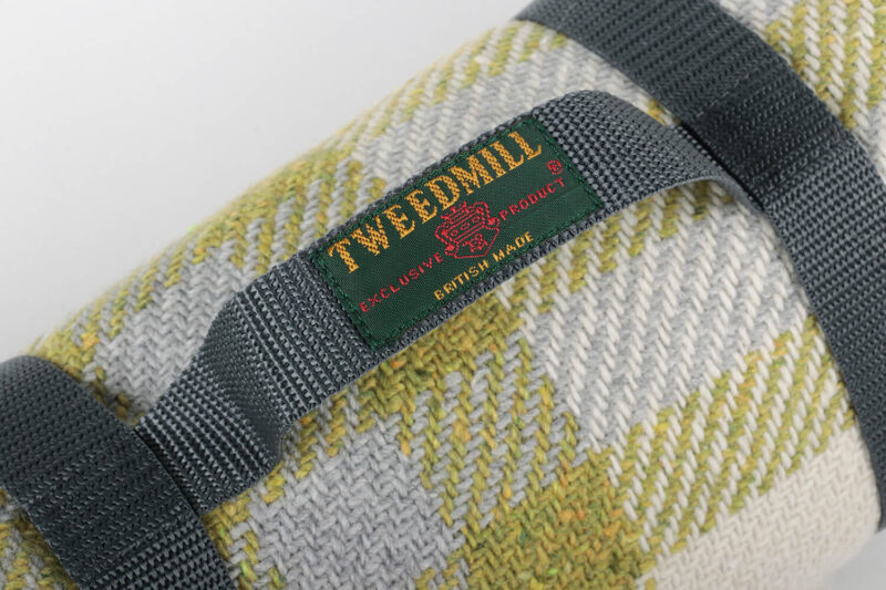 Tweedmill-Picknickkleed-wol-Tartan-Appelgroen-beige-grijs-waterdicht