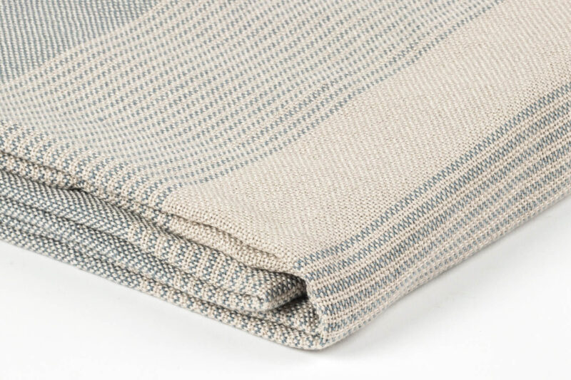 Weaver green plaid-Recycled-Linnen-Baneni-Blauwebeige-wollen-dekentje