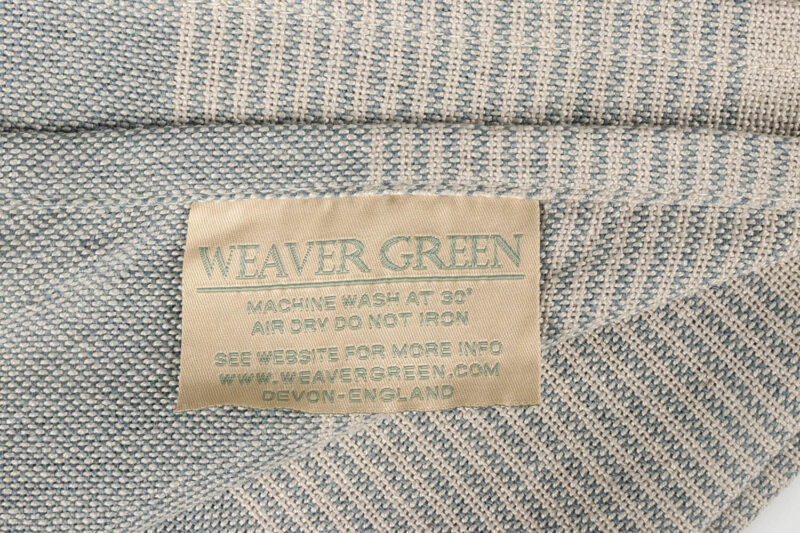 Weaver green plaid-Recycled-Linnen-Baneni-Blauwebeige-wollen-dekentje