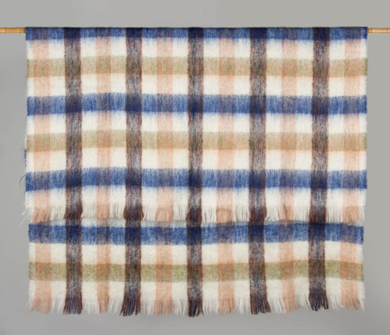 McNutt plaid - visgraat - Zand-Groen-wollen
