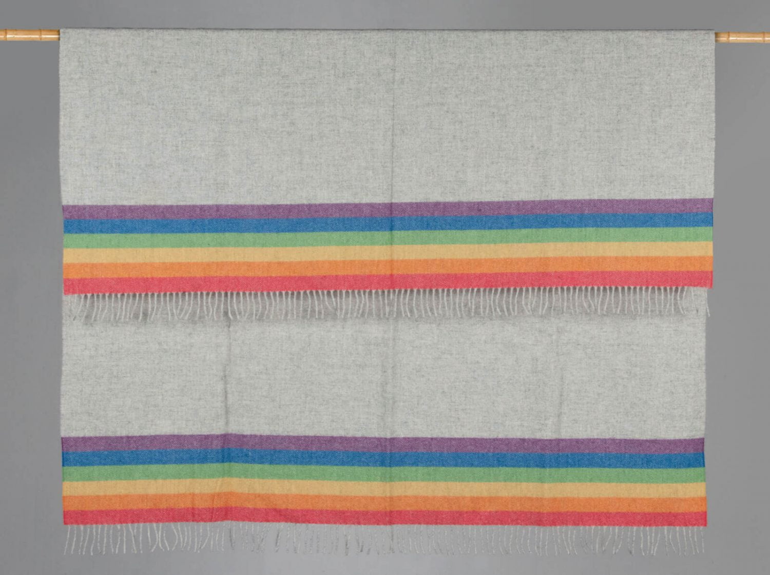 McNutt plaid - effen - Regenboog grijs-wollen