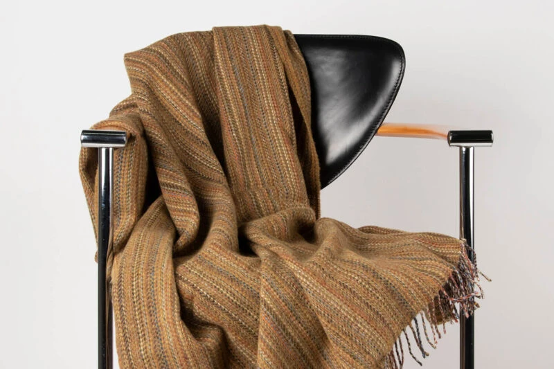 McNutt plaid - Tweed Gestreept - Bruin-wollen-dekentje-a