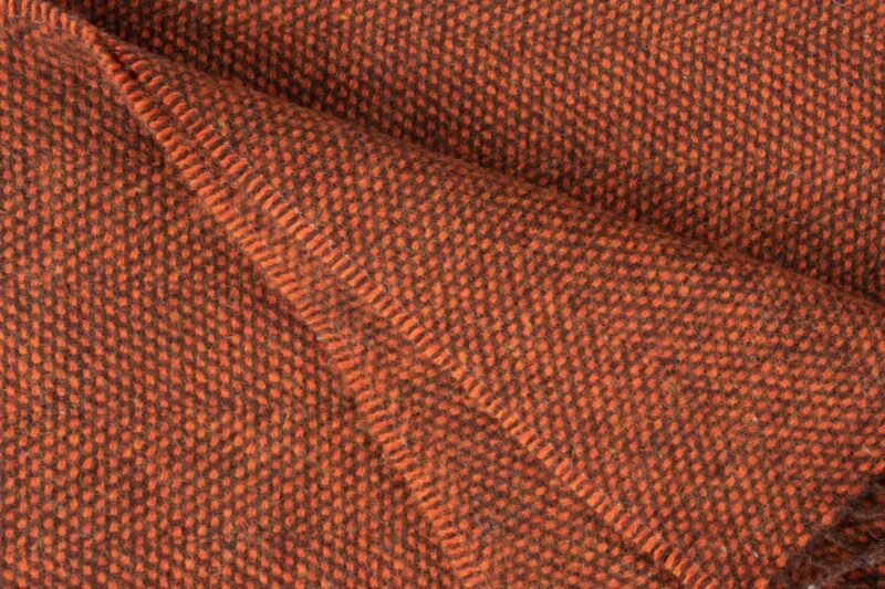 McNutt plaid - effen - Spicy orange-oranje-wollen-dekentje-a