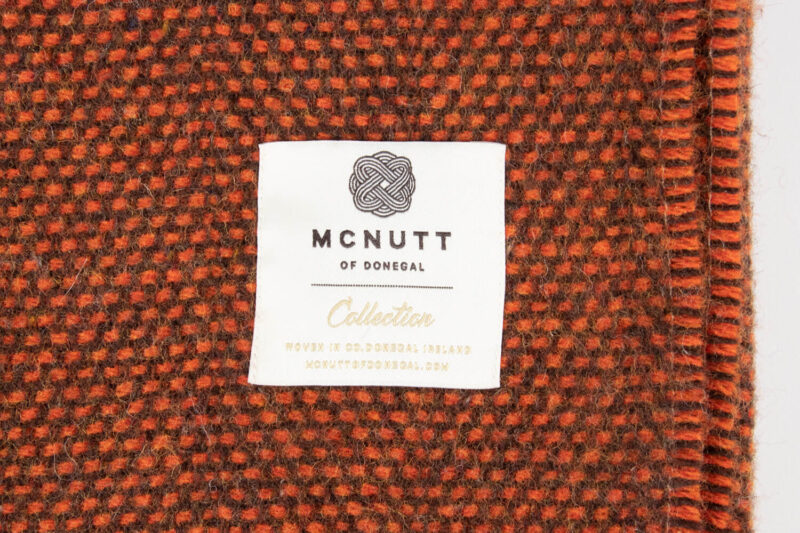 McNutt plaid - effen - Spicy orange-oranje-wollen-dekentje-a