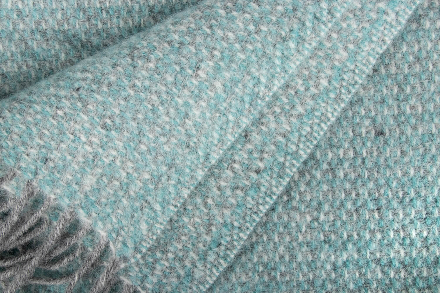 Tweedmill plaid-Gemeleerd-Lichtblauw-Grijs-wollen-dekentje-a