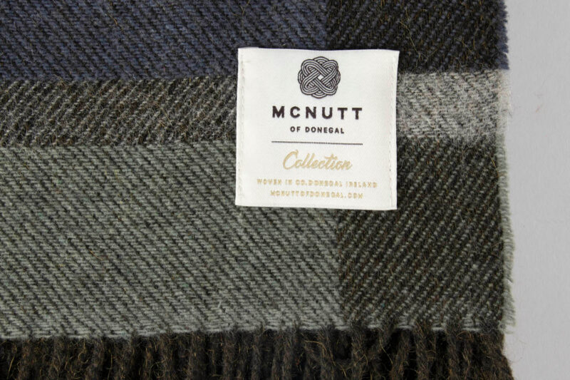 McNutt plaid - Geblokt - Sparrow Block-Groen blauw-wollen-dekentje-a