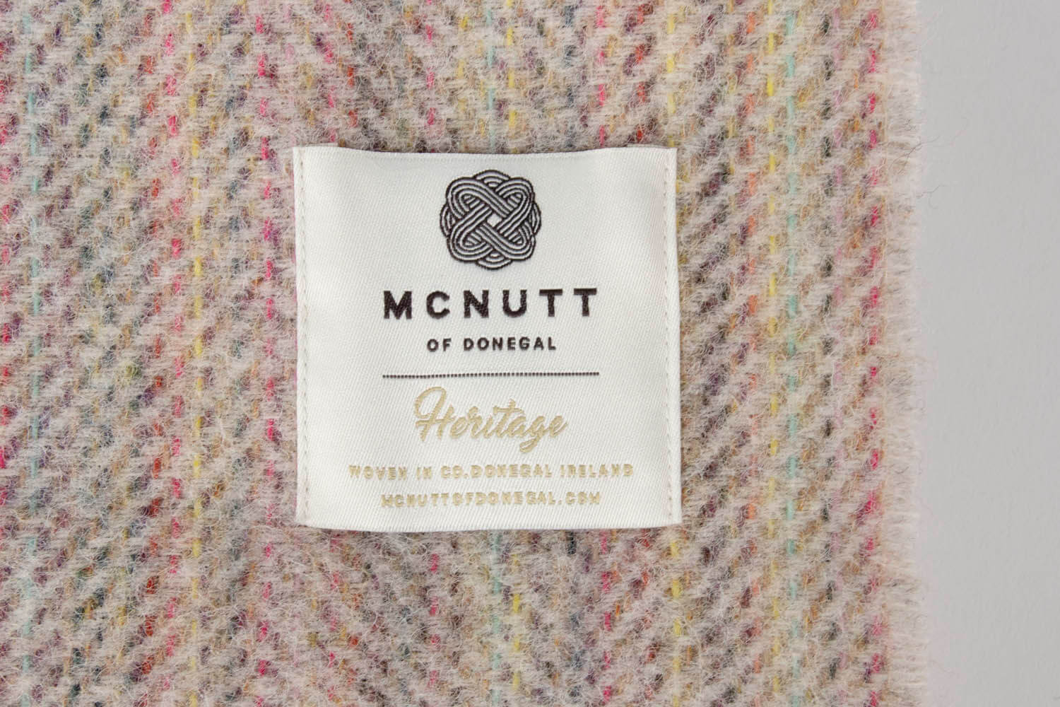 McNutt plaid - Tweed - Heritage-Beige roze-wollen-dekentje-a