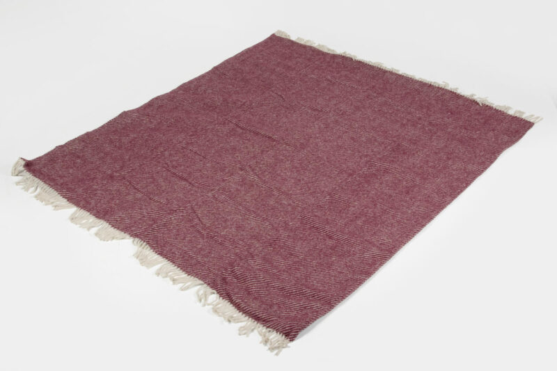 Tweedmill-Picknickkleed wol-Strepen diagonaal Rosewood-Rood-waterdicht-a