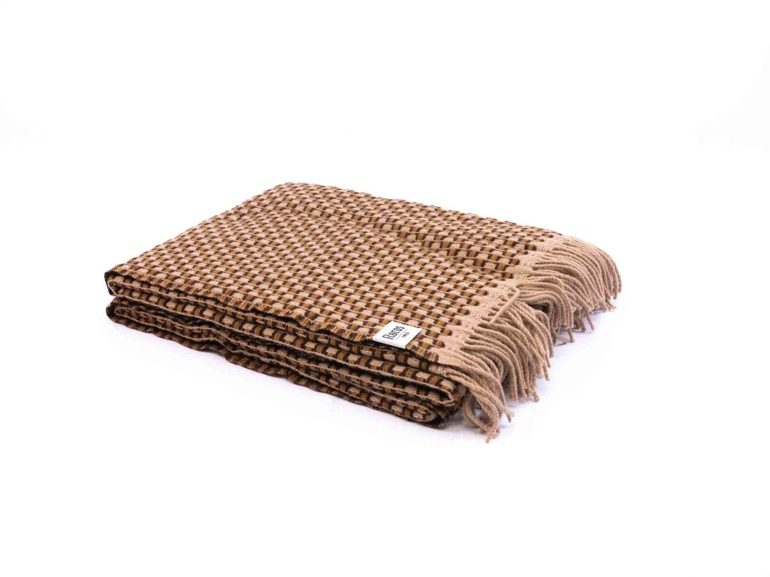Røros "Isak" - Wollen Plaid - Kastanje Bruin-1