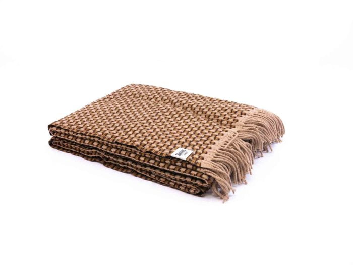 Røros "Isak" - Wollen Plaid - Kastanje Bruin-1
