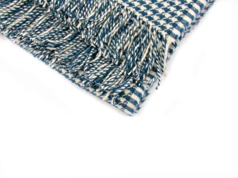 Tweedmill - Wollen Plaid - Pied de Poule - Blauw Groen-2