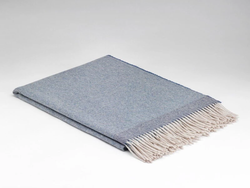 McNutt - Wollen Plaid - Gerecycled - Blauw Grijs